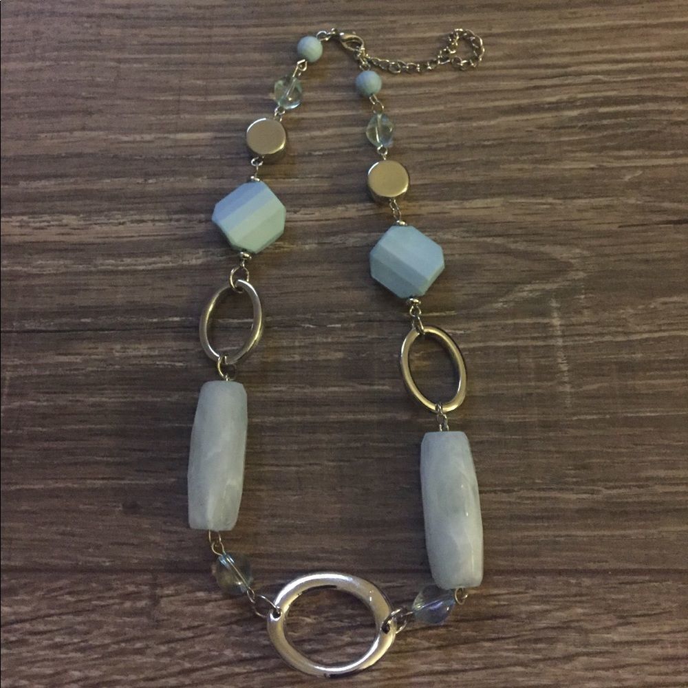 New blue and silver necklace‎